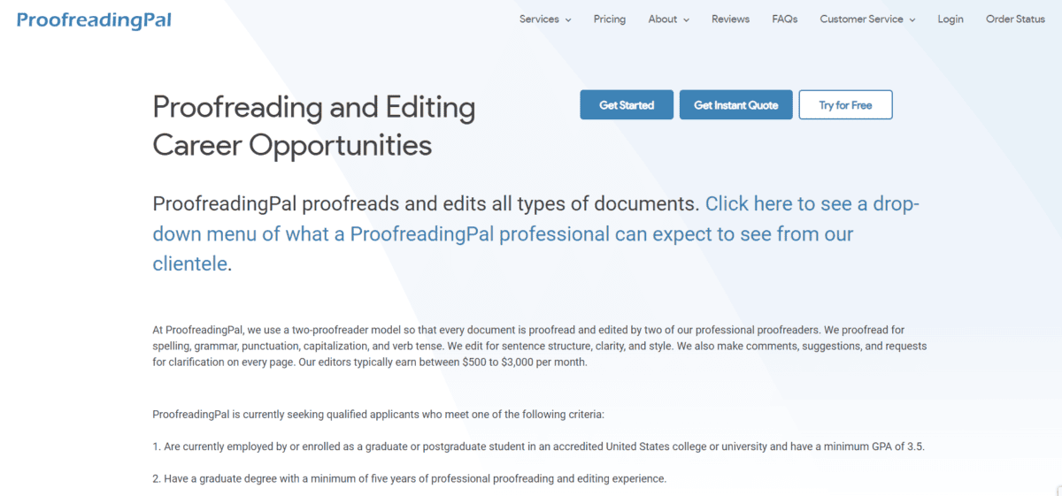 proofreading jobs entry level