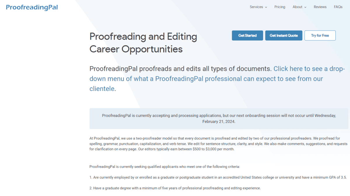 online proofreading gigs
