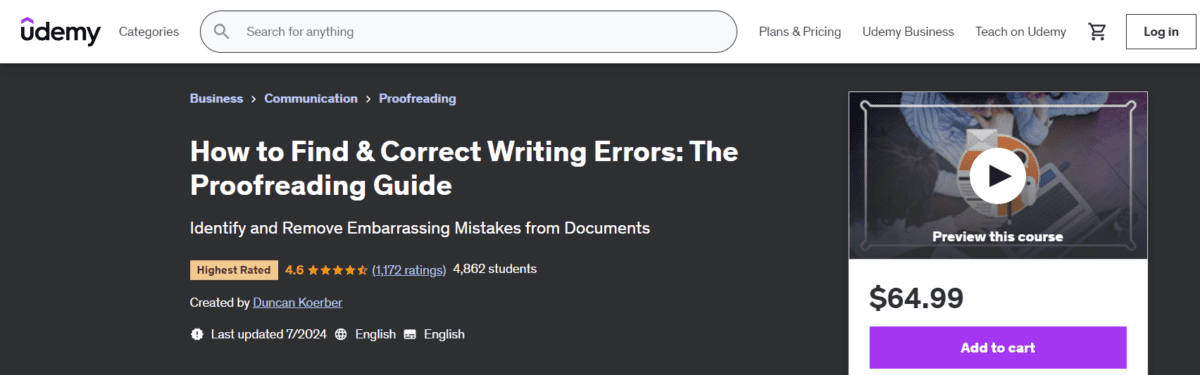 best online course for proofreading