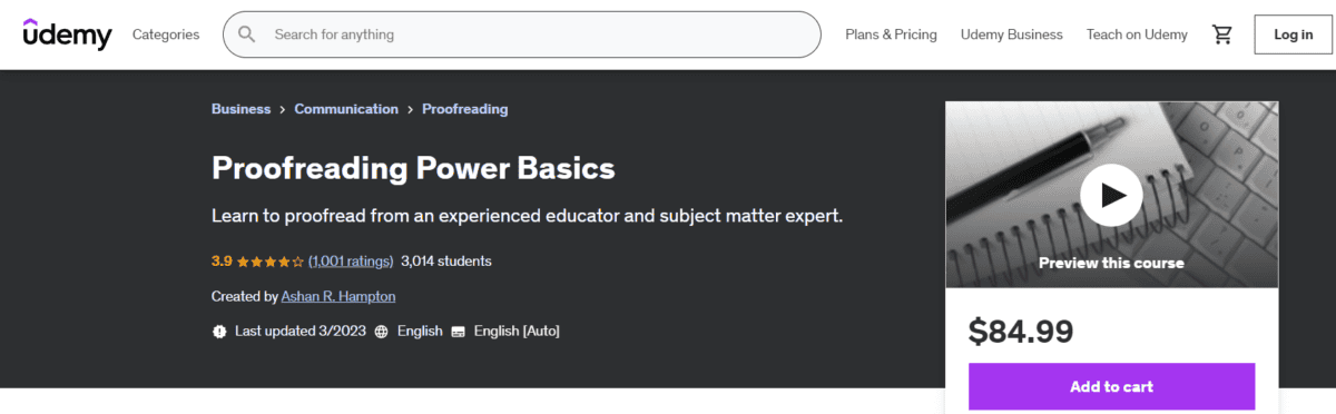 best online course for proofreading
