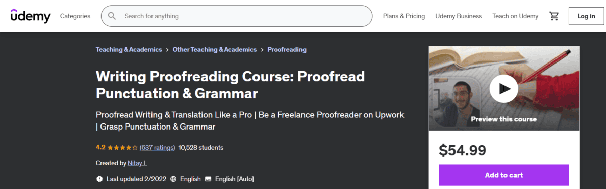 best online course for proofreading